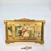 Art Deco Swiss Gilt Bronze Strut Clock