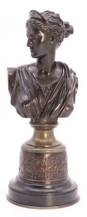 Bronze Bust, Diana The Huntress, French C1860