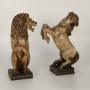 The lion and unicorn art pottery figures C1945