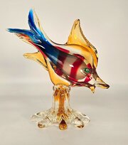 Vintage Italian Murano Hand Blow Glass Fish C1950