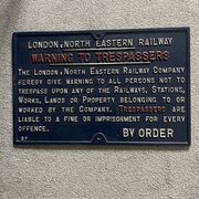 An Large LNER Cast Iron Sign Warning Trespassers