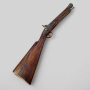 Walnut,  Iron Barrelled Percussion Blunderbuss