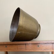 Brass Bin For Logs Or Kindling Arts & Crafts 