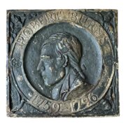 Robert Burns Commemorative Plaque Oak & Plaster 
