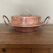 Tourtière Pie Pan Hammered Copper France Early 180