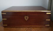 Campaign Sewing And Jewellery Box, Brass Bound