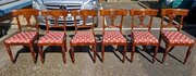 Antique Set 6 Mahogany Carved Dining Chairs 1860-1880
