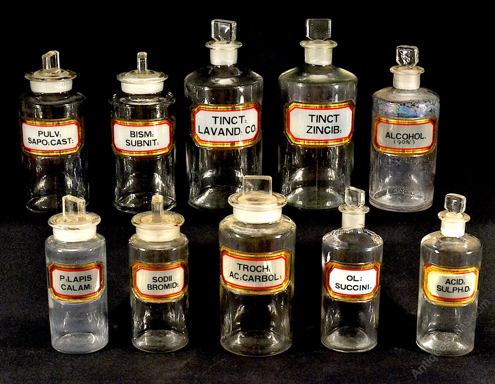 Antiques Atlas Ten Glass Apothecary Jars