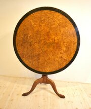 Burr Wood Tri-pod Table