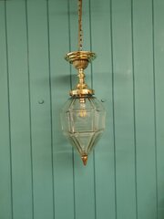 Antique Hexagon Shaped Hall Lantern 7"
