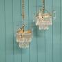 Antique Pair Spike Chandelier With Finials 9