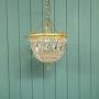  Bag basket chandelier with coffin prisms 11