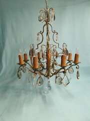 Early 20th Century French Green Chandelier 28"