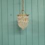 Early 20th Century Small Prism Bag Chandelier 6