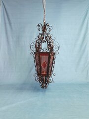 Early 20th century steel porch  exterior lantern