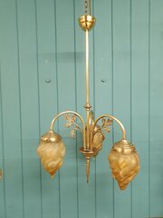 Edwardian 3 Of Light Chandelier Empire Torch 12"