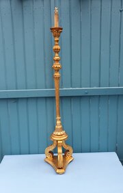 Late 19th Century Giltwood Standard Lamp