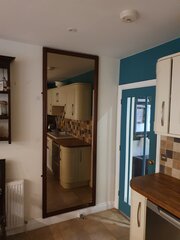 Mid 20th Century Large Mahogany Mirror 93&quot; High