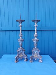 Pair Of 18th Century Rococo Candlesticks