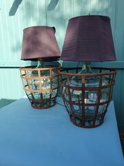 Pair Of Car Boys Converted Into Lamps