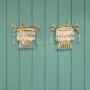 Pair Of Spike Wall Lights With Polished Backs
