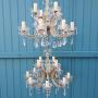 Pair Of Two Tear 12 Light Chandeliers 23