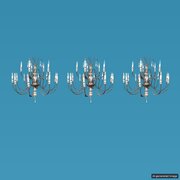Set Of Three Large French Style Chandeliers 41"