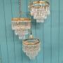 Three Early 20th Century Spike Chandeliers 8