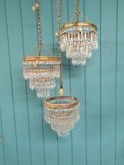 Three Early 20th Century Spike Chandeliers 8"