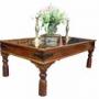 18th Century Indian Teak and Metal Coffee table