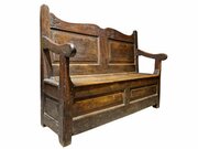 18th Century Oak Box-Seated Settle – French, Circa