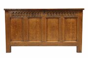 18th Century Oak Panelled Coffer With Candle Box, 