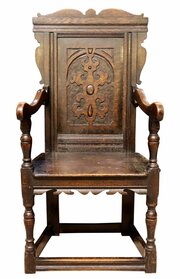 A 19th Century Carved Oak Wainscot Chair – 17th Ce