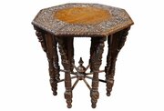 A 19th-century Anglo-Indian Carved Hardwood Table,