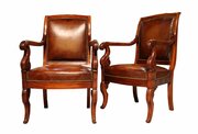 A Fine Pair Of Regency Mahogany Library Armchairs