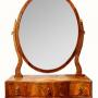 A George III Mahogany Oval Dressing Table Mirror