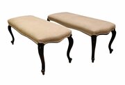 A Pair Of Late 19th Century Ebonised Long Stools 