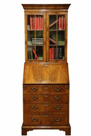 A Walnut Bureau Bookcase, Circa 1930