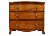 A Fine Georgian Bow-fronted Mahogany Chest Of Draw