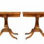 A pair of Sheraton Revival Foldover Tables