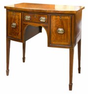 A Rare George III Mahogany Bowfront Sideboard