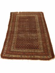 Antique Persian Hand-Knotted Rug 