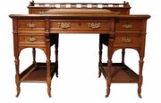 Edwardian Walnut Dickens Style Writing Desk 