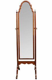 Elegant 1930s Mahogany Cheval Mirror