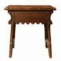 English Oak Five-Plank Stool, Pegged Construction,
