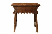 English Oak FivePlank Stool Pegged Construction