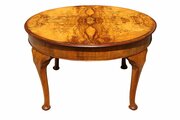 Fine 1920s Figured Walnut Circular Coffee Table