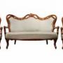 Fine Continental Walnut Three-Piece Salon Suite 