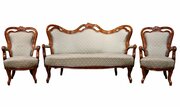 Fine Continental Walnut Three-Piece Salon Suite 