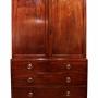 Fine George III Mahogany Linen Press, Circa 1800